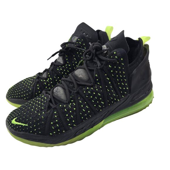 Nike LeBron 18 Shoes Mens Size 10.5 Black Green Basketball CQ9283-005 Sneakers main image 9